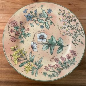 Vintage Ultra Porcelain By Sekura Herb Garden by Sue Zipkin | 1996 | Plates